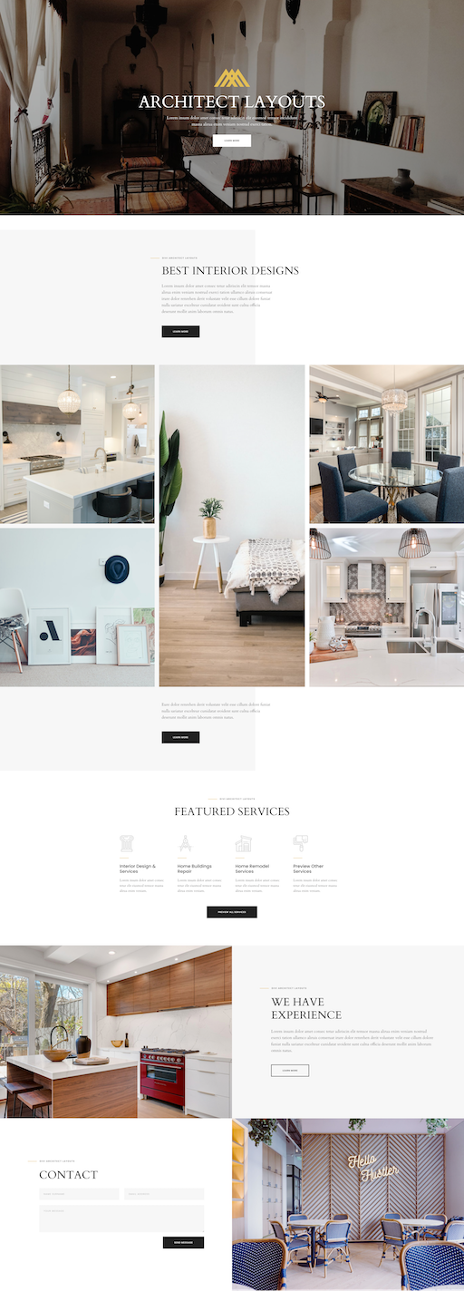 divi-architecture-interior-layout-template Female entrepreneur focused on creating a WordPress site – Buro JAIK founder working from a stylish, plant-filled workspace