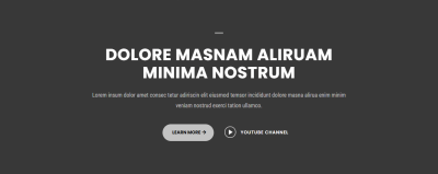 Dark-themed Divi Hero Section with headline, subtext, and two call-to-action buttons