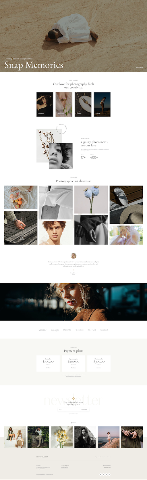 Divi photography template for portraits and weddings Elegant Divi photography layout for weddings, portraits, and creative photo showcases