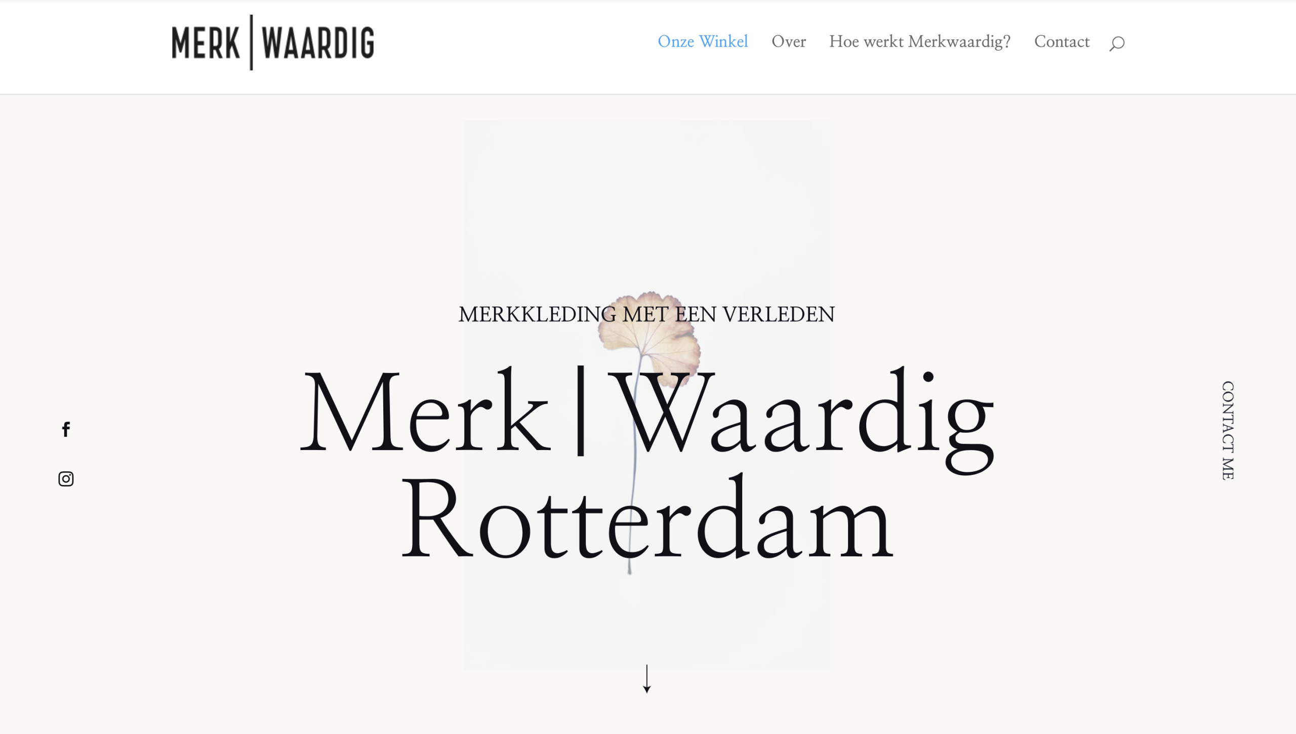 Retail boutique kleding winkel rotterdam simpel en strak minimal wordpress website rotterdam